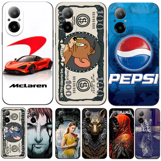 Capa Para realme C67 4G Traseira Protetora De Silicone Macio Preto Tpu Animal Bandeira Cruzada