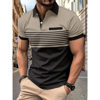 2024 Summer New Style Pólo Casual Masculino Estilo Quente