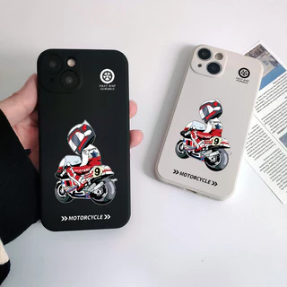 Ins Off Moto Gp Motocicleta Esportes Capa De Celular Para Iphone11 14 13 Pro Max 12Mini 7 8Plus X XS XR Motorista De Corrida Listras Brancas Iphone 15 11 12 Mini Plus