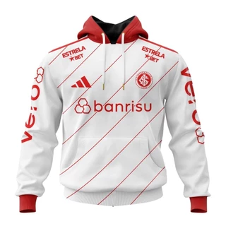 Série A Internacional Kits Personalizados 2024 Away 3D Capuz Moletom
