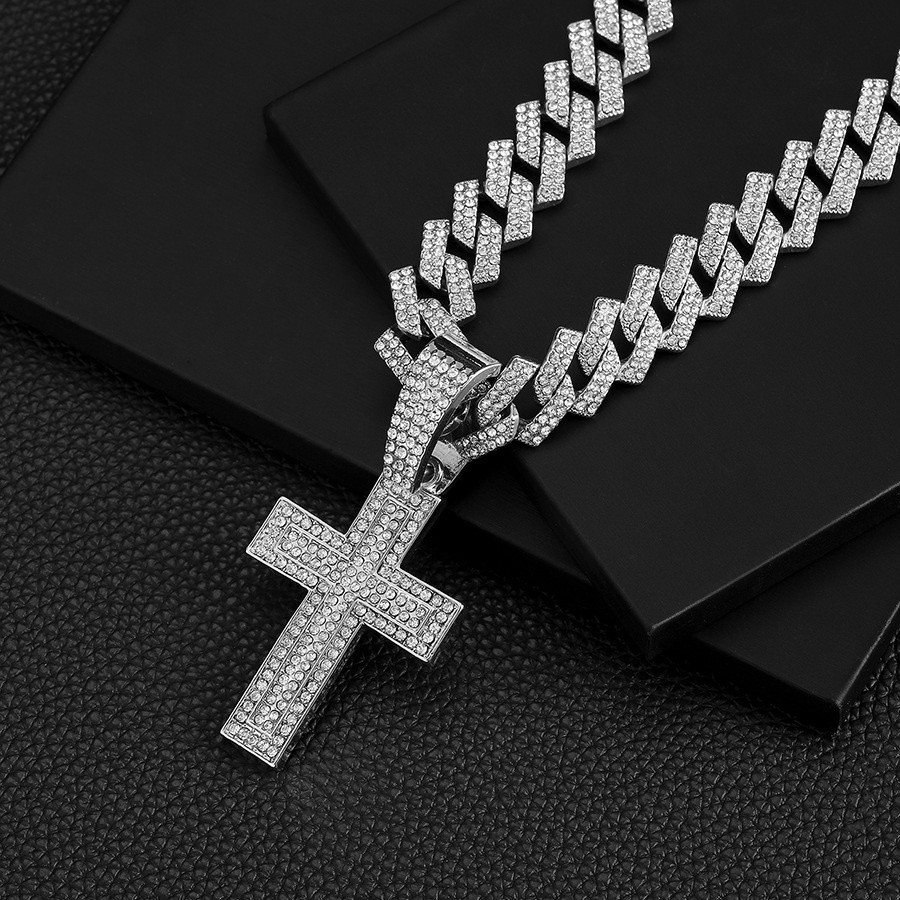 MySunshiny Novo produto Colar de hip hop Cross Necklace
