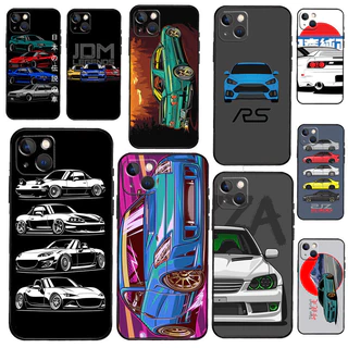 JDM Lenda Drift Carro Capa Para Iphone 13 12 Mini X XR XS Max 11 14 15 Pro 8 7 Plus Se2