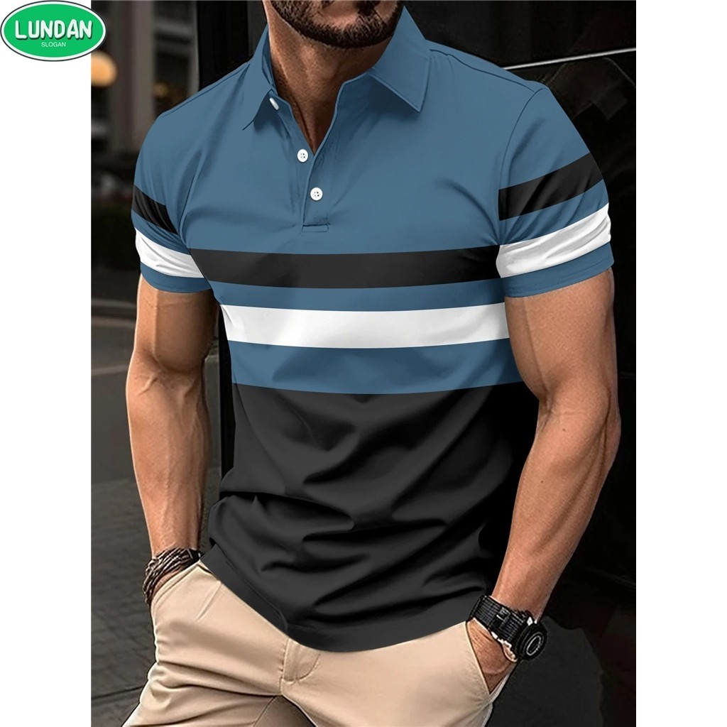 Camiseta Pólo De Escritório Estilo Jovem De Moda Masculina , Elegante Sublimação Completa Para Homem Código Uniforme:pl-34
