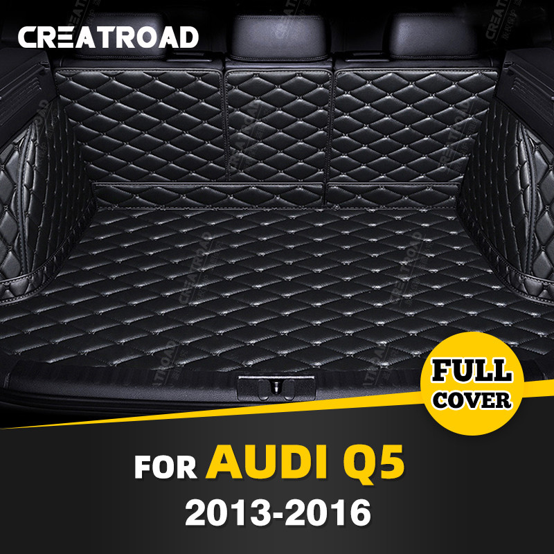 Tapis De Coffre De Voiture,pour Audi Q5 2013-2016,Durables ImperméAble AntidéRapant Protection Accessories,B-Black