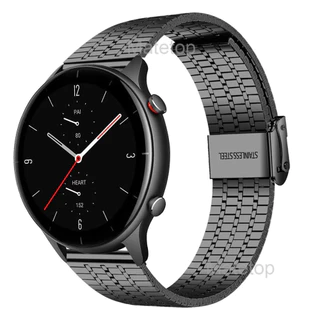 Faixa De Malha De 22mm Para Huami Amazfit GTR 47mm Pace Stratos Bip 5 Pulseira De Relógio De Aço Inoxidável 4 3 Pro 2 2e