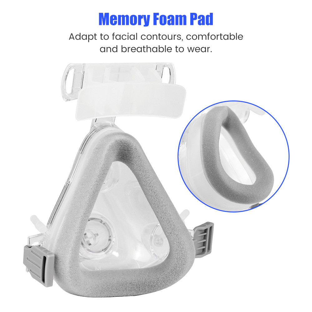 Máscara Facial Completa CPAP Ajustável Com Faixa De Cabeça Respirador ...