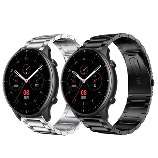 Faixa De Aço Inoxidável De 22mm Para Huami Amazfit GTR 47mm Pace Stratos Bip 5 Pulseira De Relógio 4 3 Pro 2 2e Com Ferramenta