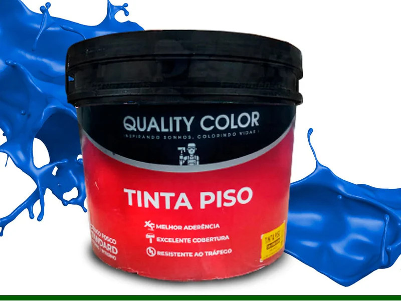 Tinta Para Piso Parede Calçada Garagem Alto Rendimento Azul 3,2 Litros