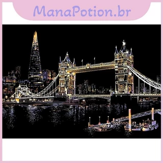 Raspadinha Arte Mágica Paisagem Noturna Pintura De Papel Brinquedos Educativos