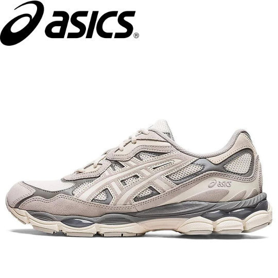 ASICS Gel NYC Cream Oyster Gray Confortável Tênis Retro Estilo (Homens Mulheres)