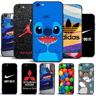 Estojo Para iphone 6 6S Capa Protetora À Prova De Choque Tpu Soft Silicone Preto De Desenho Animado funy cute