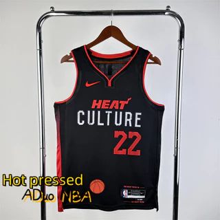 2024 Hot pressed Camisa Miami Heat #22 Jimmy Butler city edition black De Basquetebol nba Jerseys