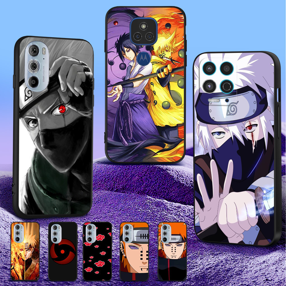 Estojo Para Motorola Moto Edge 40 neo 5G G14 G54 G84 Capa Traseira Do Telefone Silicone Macio Preto Tpu Sasuke anime Japonês Engraçado