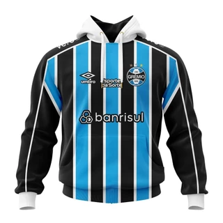 Série A Gremio Kits Personalizados 2024 Away 3D Moletom De Capuz