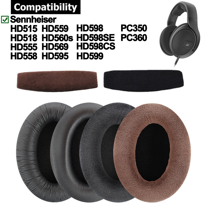 Earpads Para Sennheiser HD599 HD598 HD598SE HD598CS HD595 HD569 HD560s HD559 HD558 HD555 HD518 HD515 PC350 PC360 Almofada De Fone De Ouvido Esponja