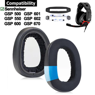 Almofada Para Orelha De Gel Refrigerante Sennheiser GSP 500 550 600 601 602 670 Fone De Ouvido Esponja