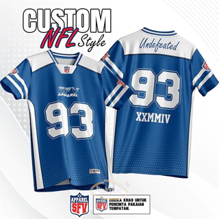 【 Free Nome E Número Personalizados 】 NFL Edisi Negeri Johor [Sublimação Jersey] Camiseta Baju Lelaki Tailândia Viral Tiktok Retro Colarinho Completa Microfibra Jersi Teamwear 