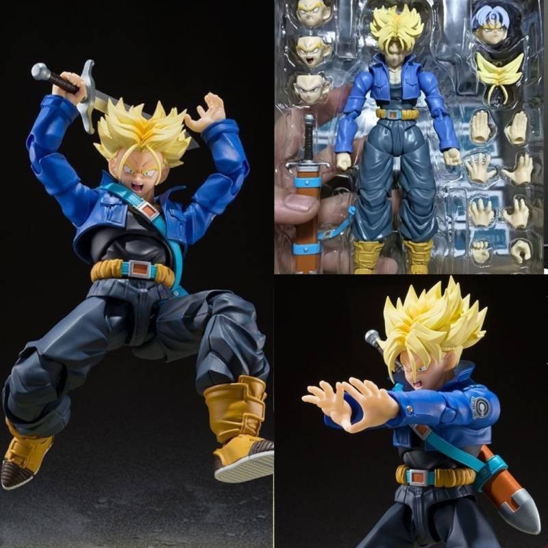 Trunks Shf Autêntico Futuro Menino Pvc Super Saiyan Dragon Ball Anime ...