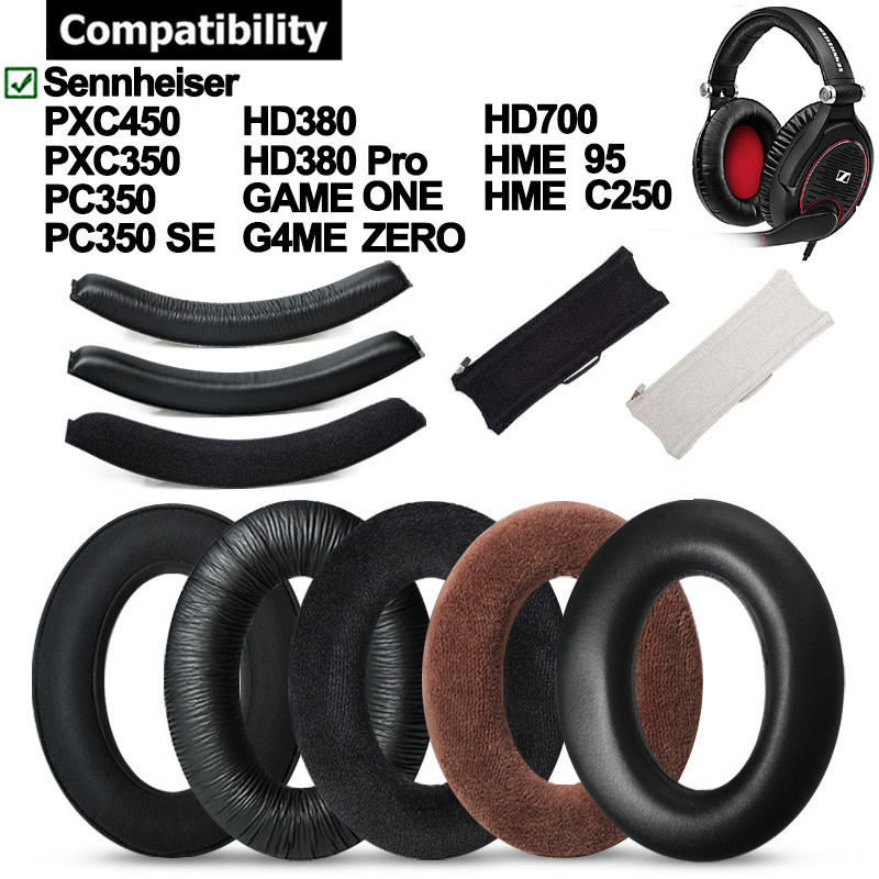 Almofadas De Ouvido Para Sennheiser PXC450 PXC350 PC350/SE HD380-Pro HD700 HME95 HMEC250 GAME ONE G4ME ZERO Fone Almofada Esponja