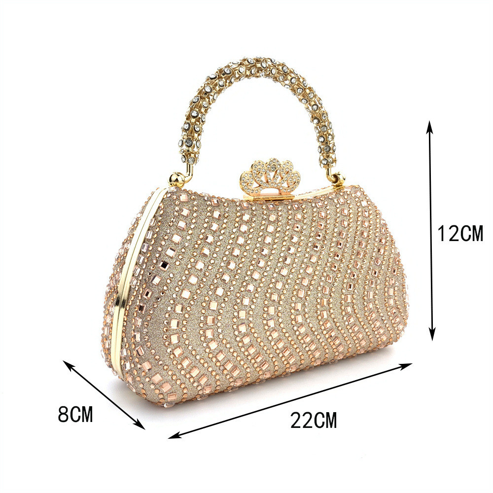 Elegante Bolsa de Noite com Enfeites de Strass, Perfeita para ...