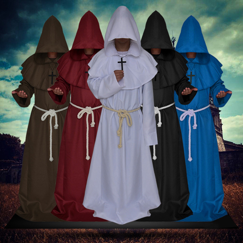 Traje De Robe De Monge Medieval Para Homens Adultos Sacerdote ...