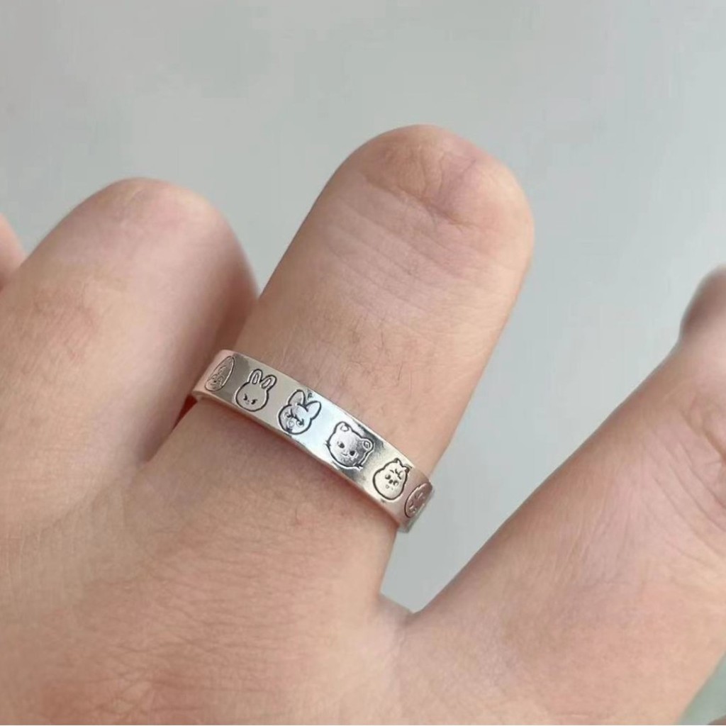 Kpop Idol Stray Kids Rings Skz Alloy Anéis Abertos Ajustáveis ...