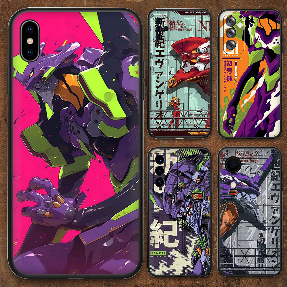 Capa Flexível De silicone Preto Para Celular Samsung Galaxy M54 F54 M34 M14 M21S M62 F62 M51 M31 M30S M30 M23 M20 A227 Evangelion EVA