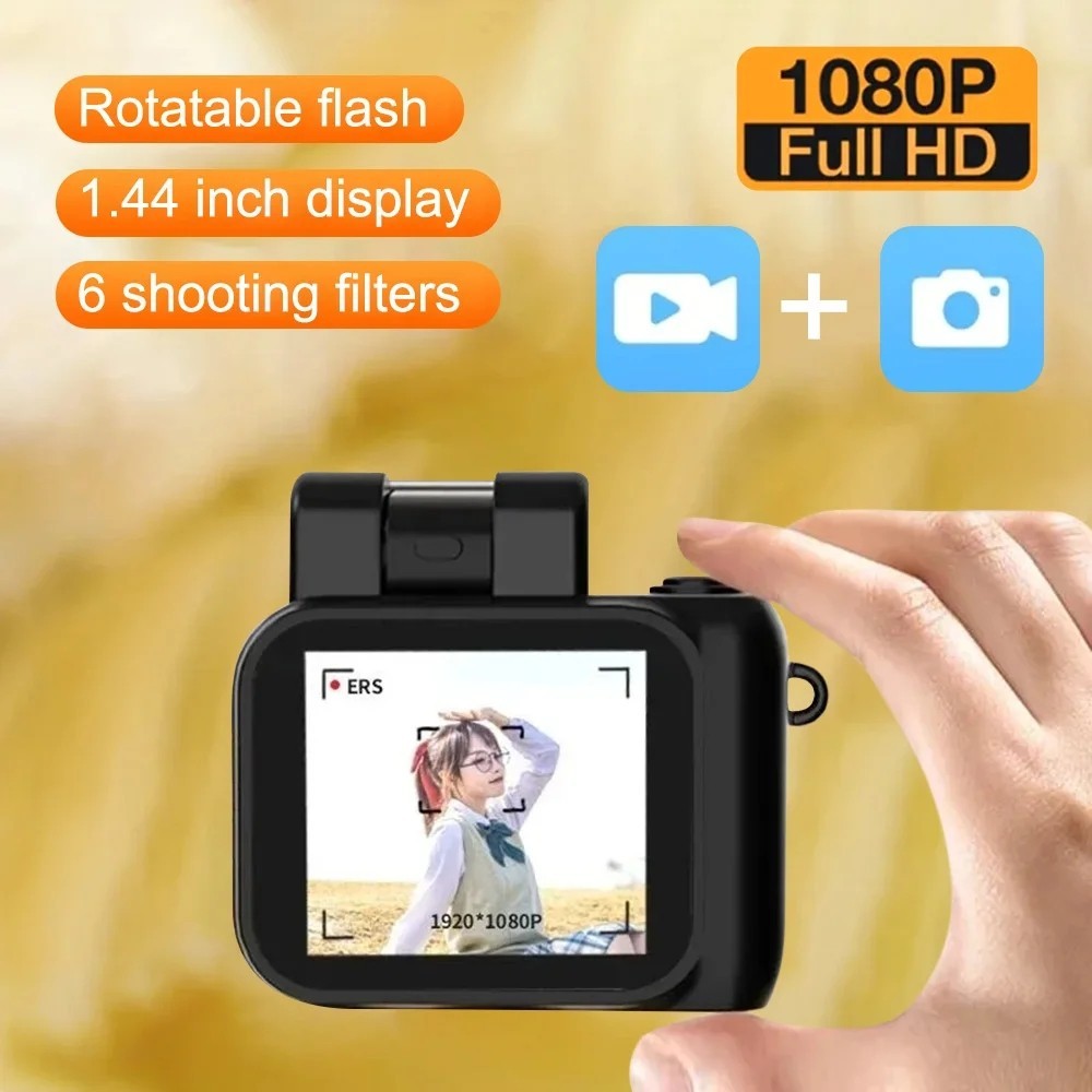 PURAIN Monoreflexes Mini Câmera Estilo CMOS Com Lâmpada Flash E Dock De ...