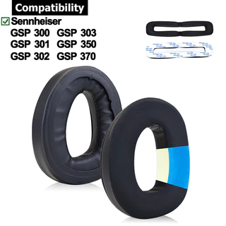 Almofada De Ouvido Gel Refrigerante Para Sennheiser GSP 300 301 302 303 350 370 Fone Esponja
