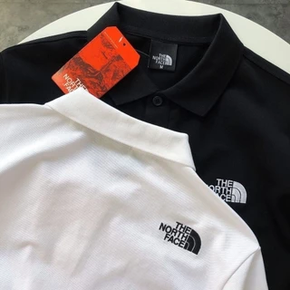 The North Face A Camiseta De Verão Masculina Summer Men's 100 % Algodão De Manga Curta POLO Colarinho Frontal E Costas Bordada Casais Same St