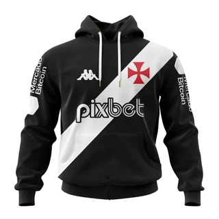 Série A Vasco Da Gama Kits Personalizados 2024 Home 3D Capuz Moletom