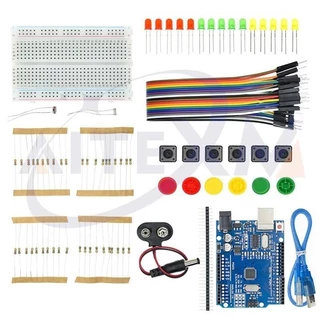 KIT Inicial Para UNO R3 Mini Pão De LED Botão De Fio De Salto Arduino DIY Laboratório Educacional Escolar Com Tábua