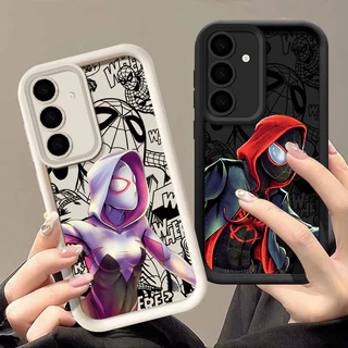 Capa De Proteção Para Câmera À Prova De Choque Spiderman Miles Morales Gwen Phone Samsung Galaxy S24 S22 Ultra S21 Plus S20 S23 FE Nota 20 A55 A35 5G
