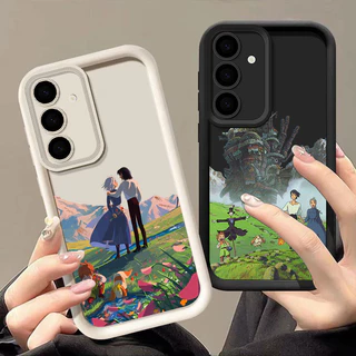 Capa De Proteção Para Câmera À Prova De Choque Howl's Moving Castle Studio Ghibli Anime Phone Samsung Galaxy S24 S22 Ultra S21 Plus S20 S23 FE Nota 20 A55 A35 5G