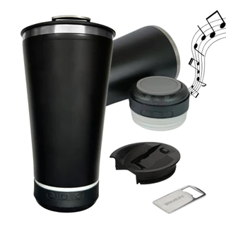 Copo Térmico Bluetooth com Som, 473ml e Estilo!