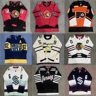 Nhl Hockey Jersey Hip Hop Retro Street Dance Loose Tamanho Grande Manga Longa Homens Mulheres