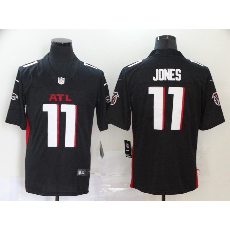 NFL Atlanta Falcons # 11 JONES 8 PITTS Vermelho Preto Branco Futebol Jersey