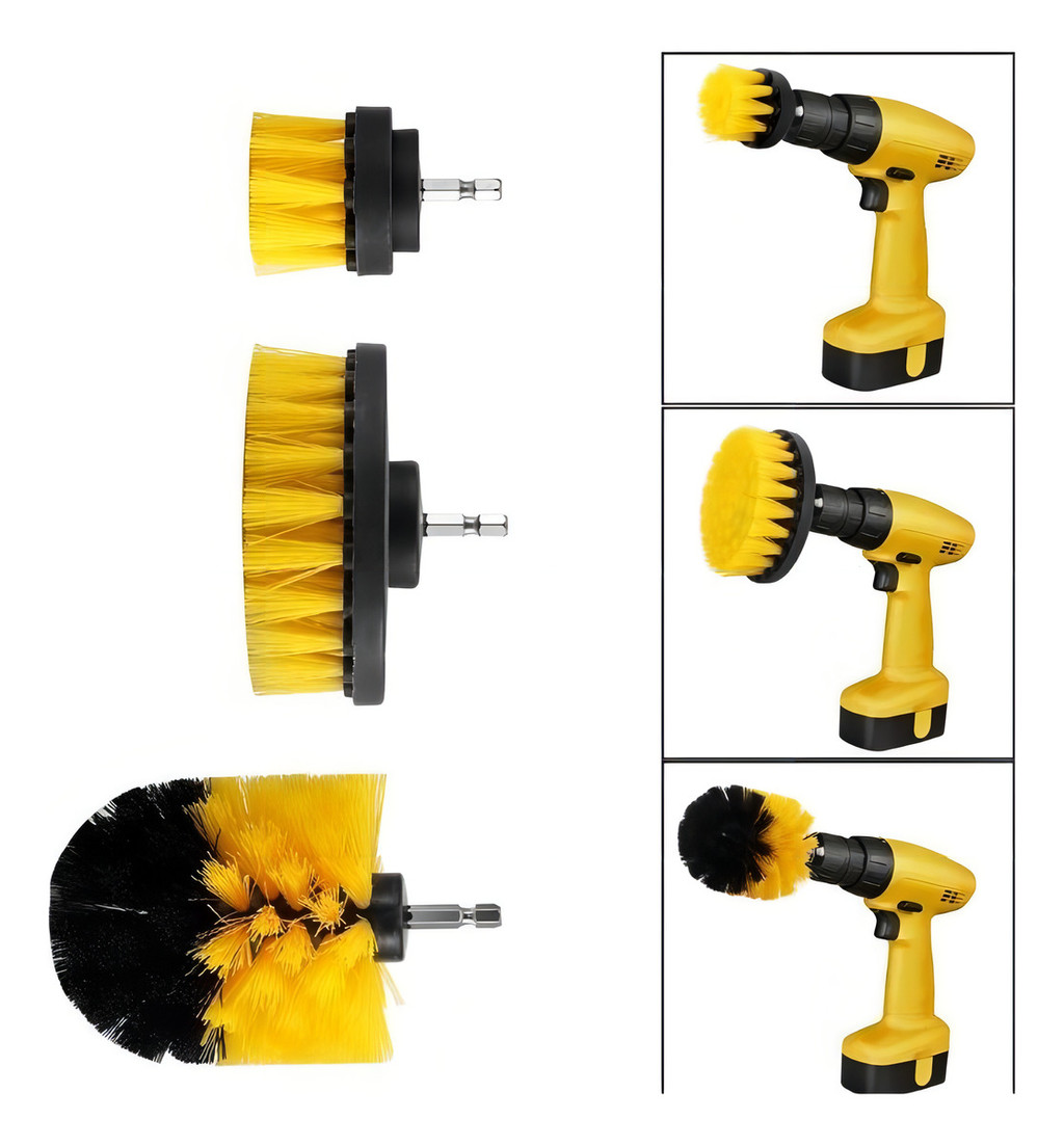 Escova Rotativa Limpeza Pesada Furadeira Parafusadeira 3 Und | Shopee ...
