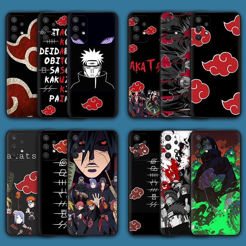 Proteção Telefone Samsung Galaxy A51 A71 A72 A73 5G N2R3 Akatsuki Soft Case À Prova De Choque