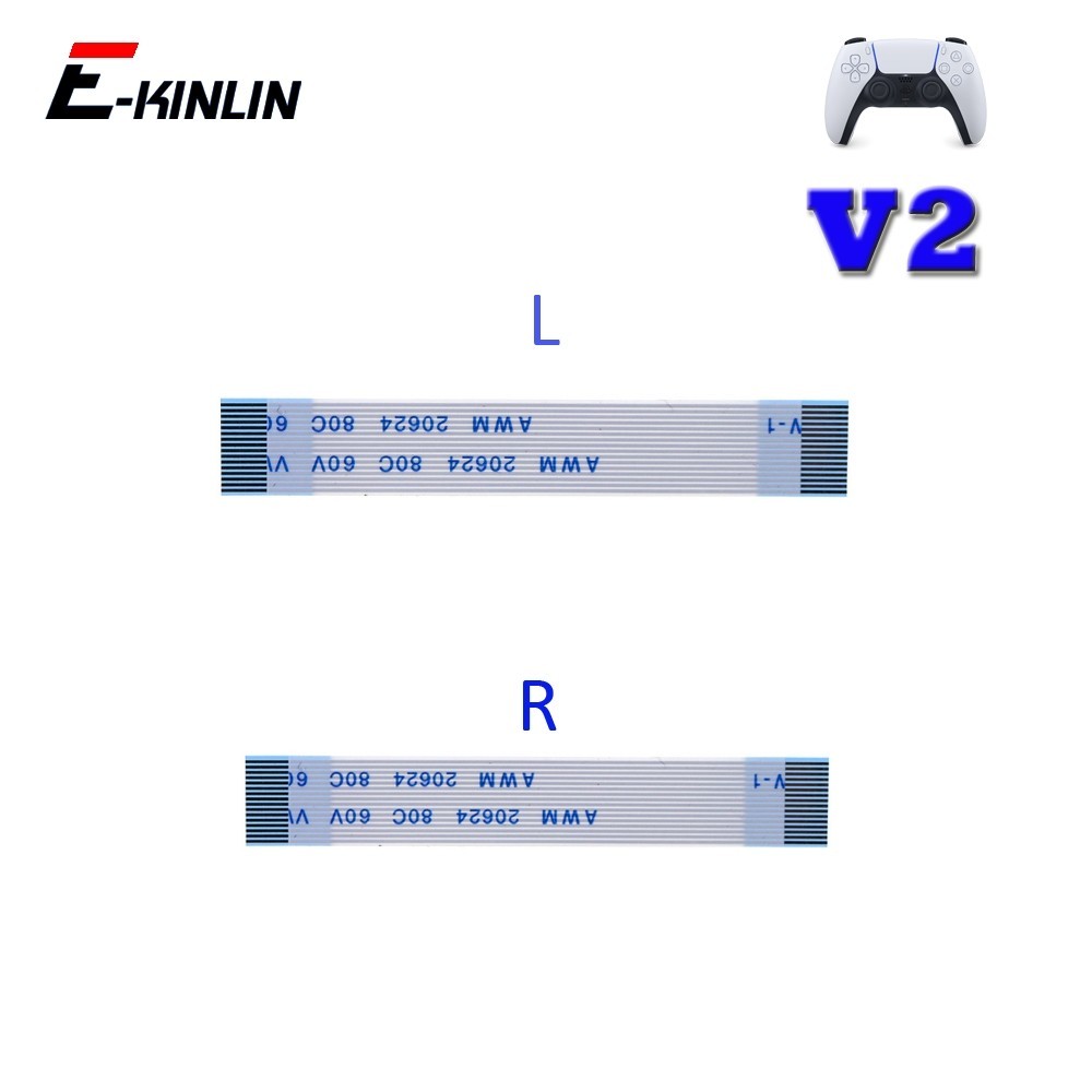 2 Pz Per PS5 R1 R2 L1 L2 Motor Connect Flex Ribbon Cable Sinistra Destra Maniglia Trigger Button Board Cavi BDM-030 020 010 Gamepad - Foto 4