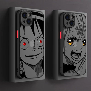 Luffy Nami Anime One Pieces Caixa De Telefone Para iphone 15 11 14 Plus 16 Pro Max 12 13 Mini Silicone 16Pro 15Plus Tampa Da Armadura Transparente À Prova De Choque