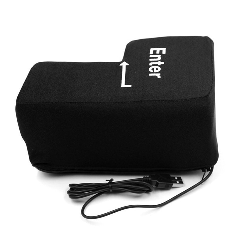 Tecla Enter USB Gigante Anti-Stress Preta