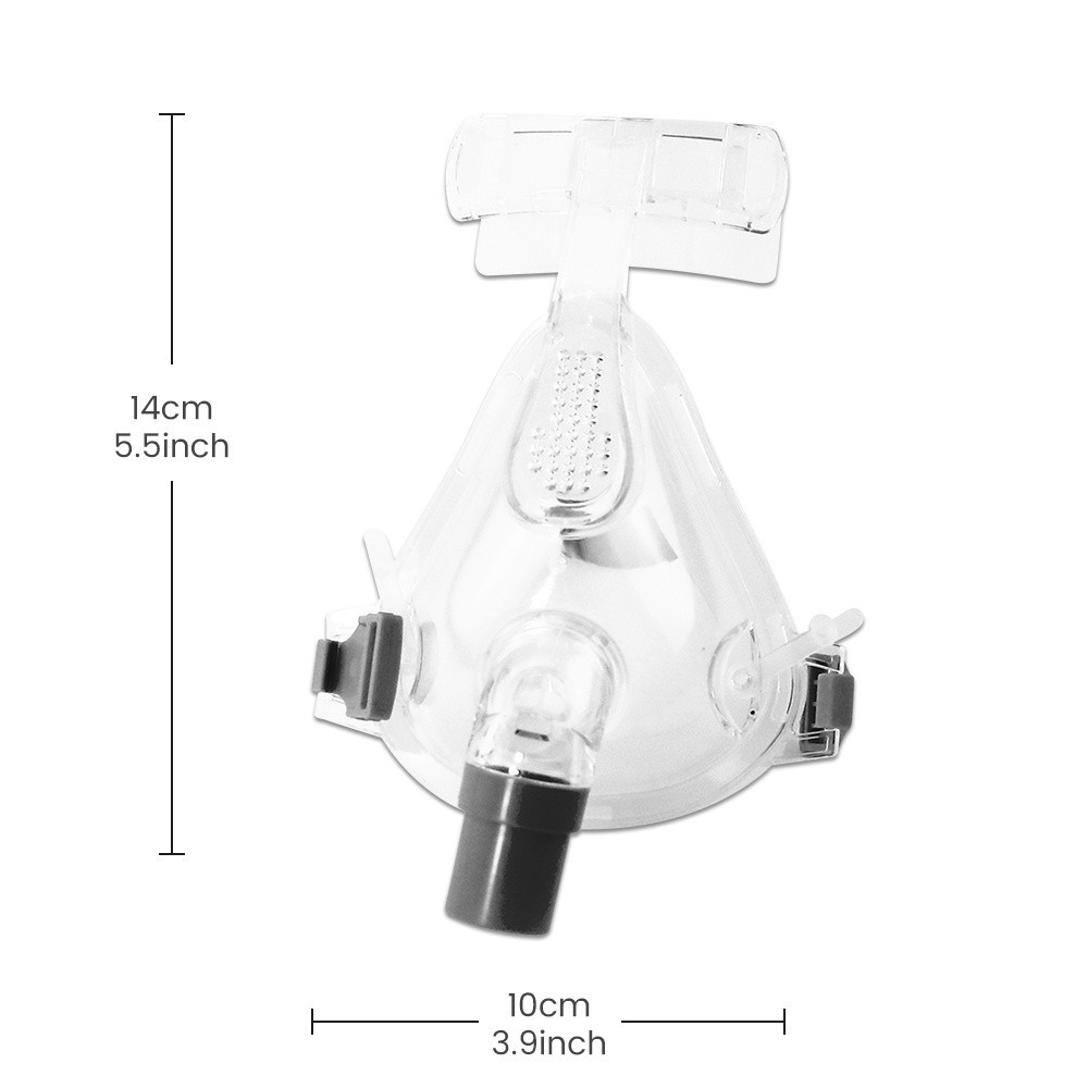 Máscara Respiratória Facial Completa Ajustável CPAP Ventilador ...