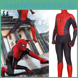 Homem Aranha Longe De Casa Peter Parker Adulto Kids Cosplay Traje De Fato