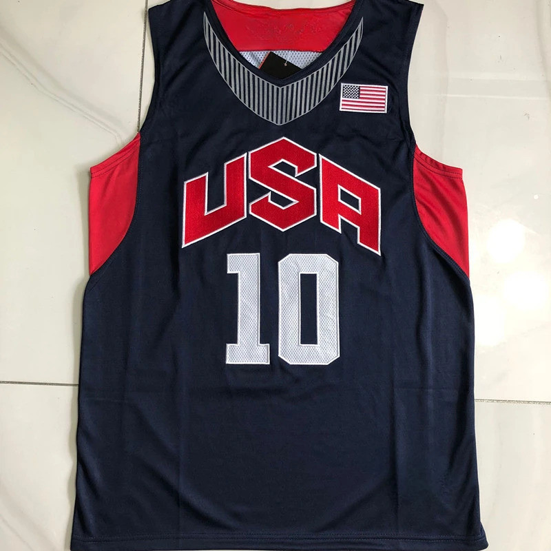 2 Cores Equipe Dos Sonhos De Usa 10 10 Bryant Basketball Jerseys Marinha Branca Tudo ed Throwback