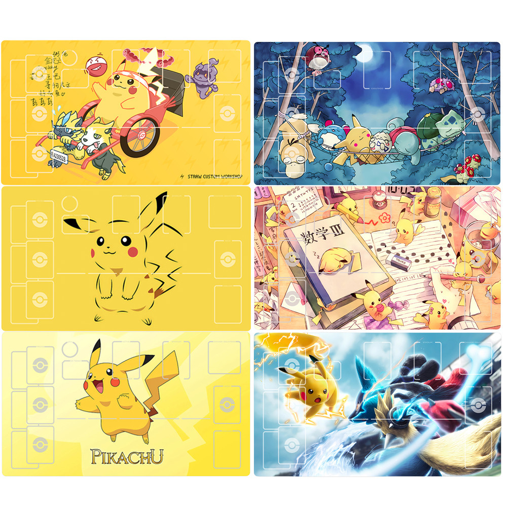 Anime PTCG Psyduck Bulbasaur Squirtle Versão Em Quadrinhos Auto-Fabricados Jogo Dedicado De Cartas De Batalha De Um Único Jogador