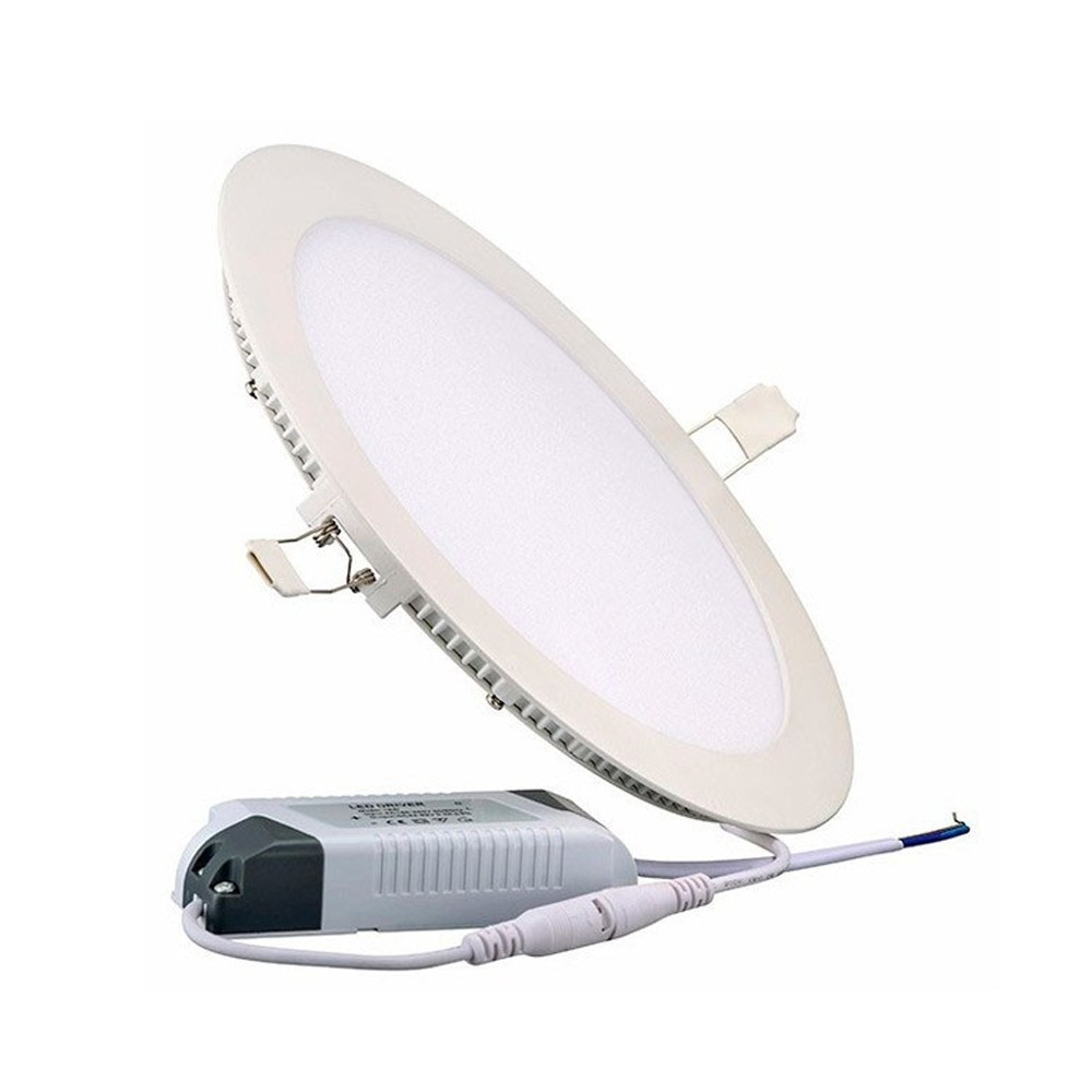 Painel Plafon Redondo Embutir Luminária LED 9W Borda Infinit