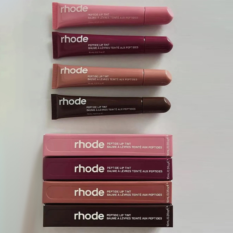8 Cores Batom Colorido Rhode Brilho Labial Gloss Gel Para Cuidados ...