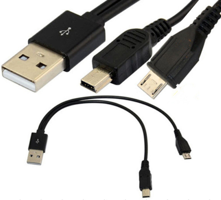 USB One Point Two-Line USB 2.0 para Mini Mini USB Micro USB One Point ...