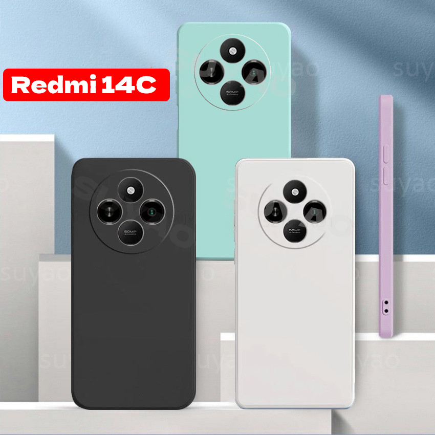 For Xiaomi Poco C75 4G, Luxury Skin Touch Feel Soft Liquid Silicone Cover Case